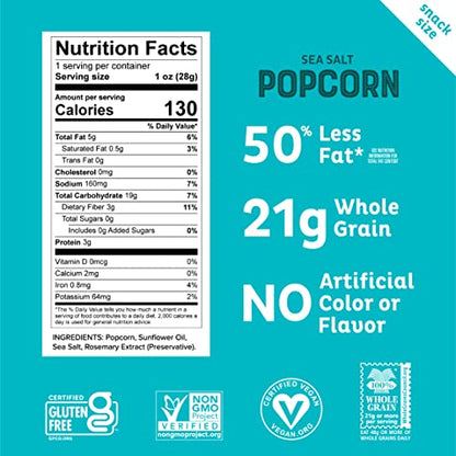 Sea Salt Mini Popcorn Snack Size 24-Pack