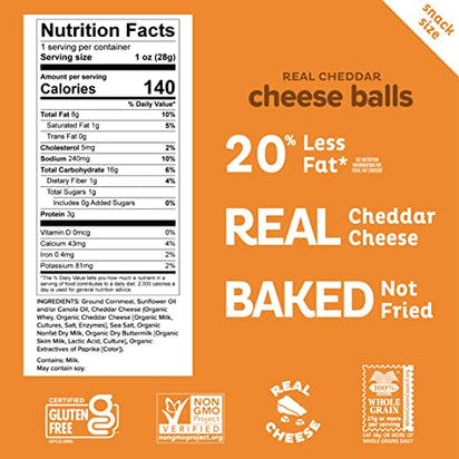 Cheddar Cheese Balls Snack Size 24-Pack